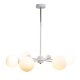 InLight Κρεμαστό φωτιστικό από λευκό μέταλλο και λευκή οπαλίνα 6XG9 D:70cm (5012-6)