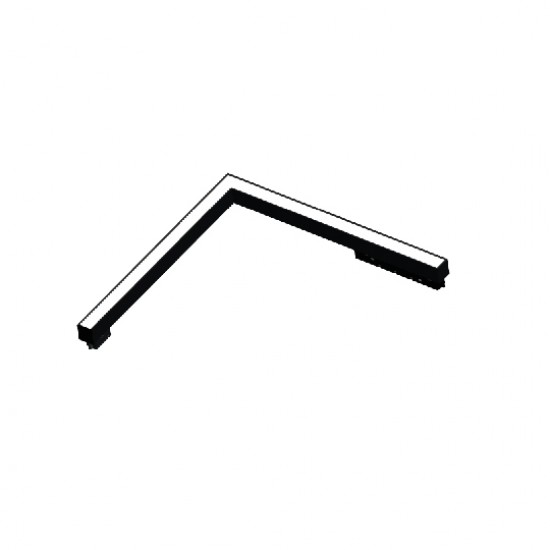 InLight Γραμμικό φωτιστικό γωνία LED 24W 3000K για μαγνητική ράγα σε μαύρη απόχρωση D:30cmX30cm (T05701-BL)