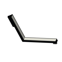 InLight Γραμμικό φωτιστικό γωνία LED 24W 3000K για μαγνητική ράγα σε μαύρη απόχρωση D:30cmX30cm (T05801-BL)