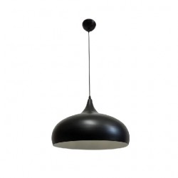 InLight Κρεμαστό φωτιστικό από μαύρο μέταλλο 1XE27 D:36cm (4052-BL)