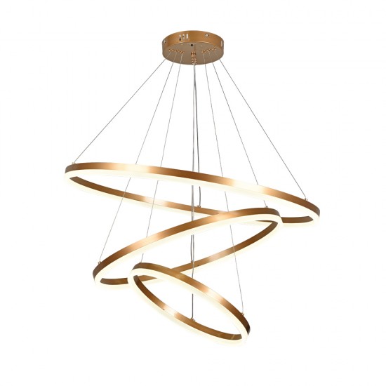 InLight Κρεμαστό φωτιστικό LED 100W 3CCT (by switch on base) 6095-A-Golden