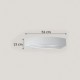 InLight Επιτοίχιο φωτιστικό λευκό από γύψο 2XE24 D:52cm (43389)
