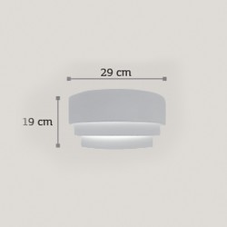 InLight Επιτοίχιο φωτιστικό λευκό από γύψο 1XE14 D:29cm (43388)