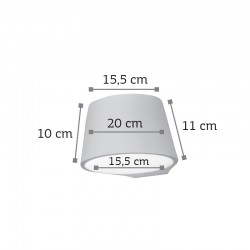 InLight Επιτοίχιο φωτιστικό λευκό από γύψο 1XE14 D:15,5cm (43375)