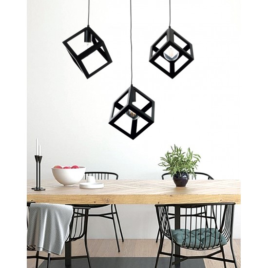 InLight Κρεμαστό φωτιστικό από μαύρο μέταλλο 3XE27 D:60cm (4400-3-BL-ΡΑΓΑ) InLight Κρεμαστό φωτιστικό από μαύρο μέταλλο 3XE27 D:60cm (4400-3-BL-ΡΑΓΑ)