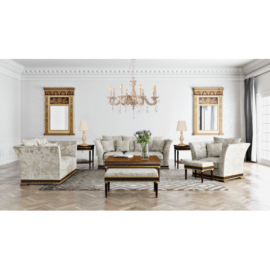 InLight Κρεμαστό φωτιστικό από μέταλλο σε μπεζ πατίνα και κρύσταλλα 8XE14 D:65cm (5304-8) InLight Κρεμαστό φωτιστικό από μέταλλο σε μπεζ πατίνα και κρύσταλλα 8XE14 D:65cm (5304-8)