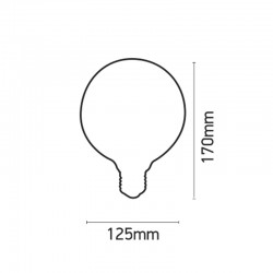 InLight Ε27 LED Filament G125 10watt με μελί κάλυμμα (7.27.10.28.1)