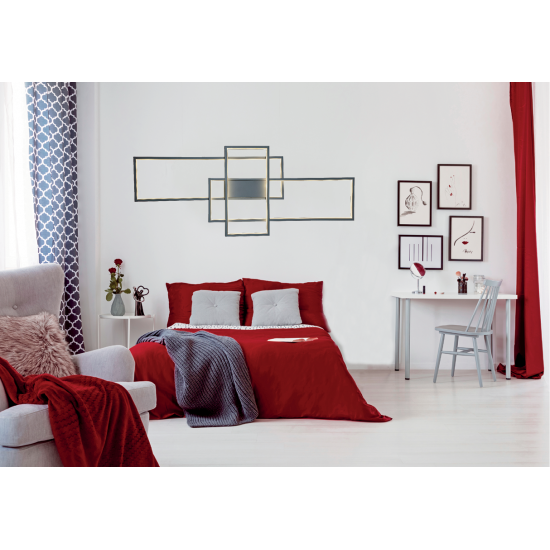 InLight Επιτοίχιο φωτιστικό LED 80W 3000K από αλουμίνιο σε μαύρη απόχρωση D:100cm (6158-BL)