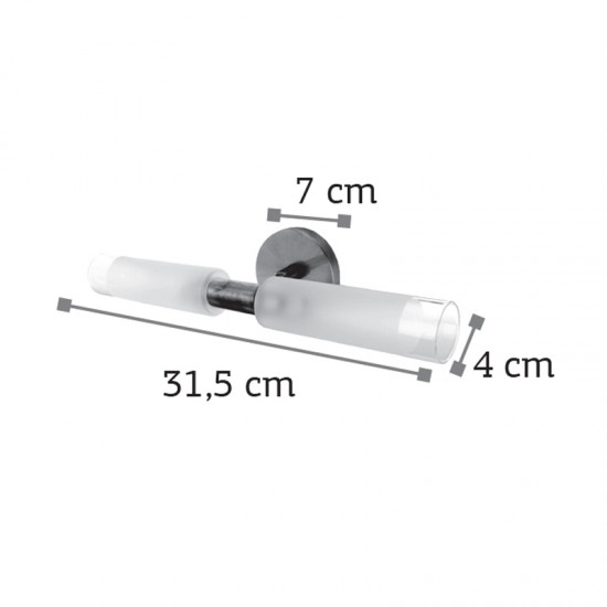 InLight Επιτοίχιο φωτιστικό από οξυντέ μέταλλο και αμμοβολή γυαλί 2XG9 D:31,5cm (1039-Οξυντέ)