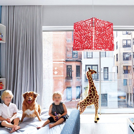 InLight Κρεμαστό φωτιστικό από ροζ plexiglass 1XE27 D:30cm (4339-Ροζ)