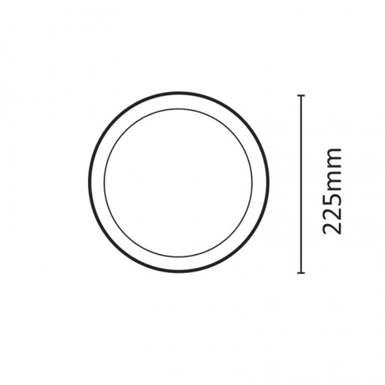 InLight LED Slim Panel 20watt Στρογγυλό 4000Κ Φυσικό Λευκό D:22,5cm (2.20.02.2)