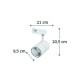 InLight Σποτ Ράγας Λευκό LED 30W 3000K D:9,5cmX20,5cm (T00201-WH)