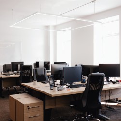 InLight Κρεμαστό φωτιστικό LED 30W 4000K από αλουμίνιο σε μαύρη απόχρωση D:90cm (6172-90-BL)