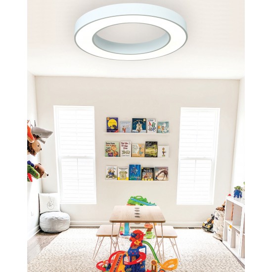 InLight Κρεμαστό φωτιστικό LED 50W 4000K σε μαύρη απόχρωση D:80cm (6171-80-BL)