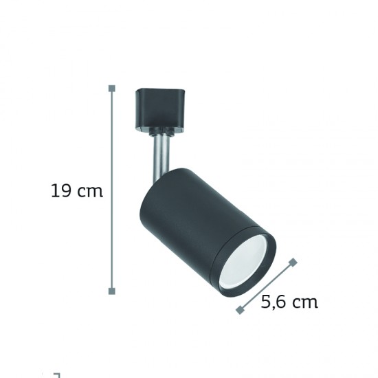 InLight Σποτ Ράγας Λευκό 1XGU10 D:5,6cmX19cm (T00300-WH)
