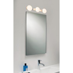 InLight Επιτοίχιο φωτιστικό από χρώμιο μέταλλο και λευκή οπαλίνα 3XG9 D:46cm (43420-3)