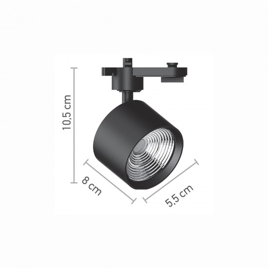 InLight Σποτ Ράγας Μαύρο LED 10W 3000K D:5,5cmX10,5cm (T00501-BL) InLight Σποτ Ράγας Μαύρο LED 10W 3000K D:5,5cmX10,5cm (T00501-BL)
