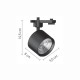 InLight Σποτ Ράγας Μαύρο LED 10W 3000K D:5,5cmX10,5cm (T00501-BL) InLight Σποτ Ράγας Μαύρο LED 10W 3000K D:5,5cmX10,5cm (T00501-BL)