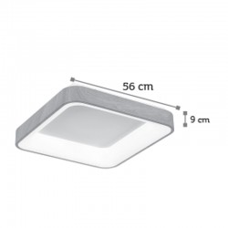 InLight Πλαφονιέρα οροφής LED 58W 4000K από καφέ μέταλλο και ακρυλικό D:56cm (42174-Α)