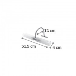 InLight Επιτοίχιο φωτιστικό από οξυντέ μέταλλο και αμμοβολή γυαλί 2XG9 D:31,5cm (1046-Οξυντέ)