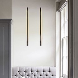 InLight Κρεμαστό φωτιστικό LED 7W 3000K από μαύρο μέταλλο και ακρυλικό D:60cm (6023)