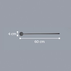 InLight Επιτοίχιο φωτιστικό LED 7W 3000K από μαύρο μέταλλο D:60cm (43014-BL)