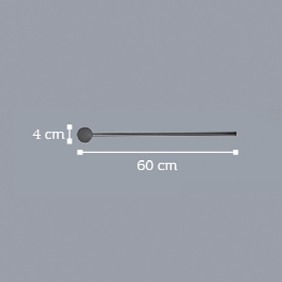 InLight Επιτοίχιο φωτιστικό LED 7W 3000K από μαύρο μέταλλο D:60cm (43014-BL)