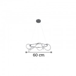 InLight Κρεμαστό φωτιστικό LED 60W 3000K από χρώμιο μέταλλο και σωλήνα σιλικόνης D:60cm (6017-B-CH)
