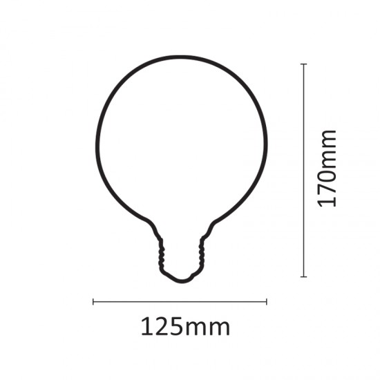 InLight Ε27 LED Filament G125 12watt (7.27.12.27.1)