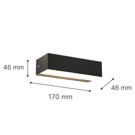 it-Lighting Martin LED 9W 3CCT Outdoor Up-Down Wall Lamp Grey D:17cmx4.6cm (80200830)