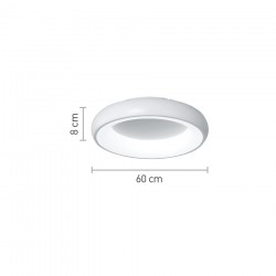 InLight Πλαφονιέρα οροφής LED 110W 3CCT από λευκό ακρυλικό D:60cm (42020-A-White)