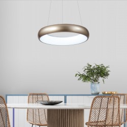 InLight Κρεμαστό φωτιστικό LED 110W 3CCT από χρυσαφί και λευκό ακρυλικό D:60cm (42024-A-Golden)