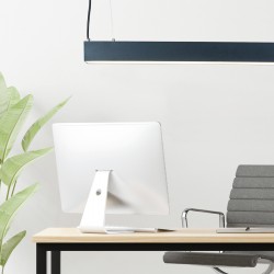 InLight Κρεμαστό φωτιστικό LED 30W 3000K από αλουμίνιο σε μαύρη απόχρωση D:90cm (6042-90-BL)