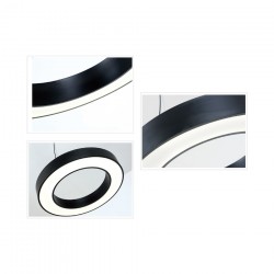 InLight Κρεμαστό φωτιστικό LED 70W σε μαύρη απόχρωση D:100cm (6171-100-BL)