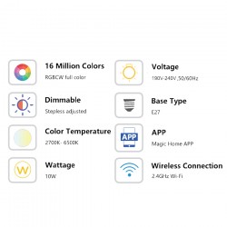 InLight Led E27 A60 RGBW with magic App (7.27.10.01.7)