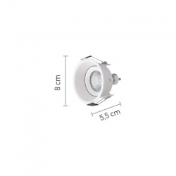 InLight Χωνευτό σποτ από λευκό μέταλλο 1XGU10 D:8cm (Χ0010-WH)