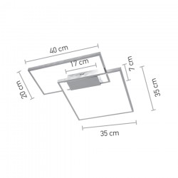 InLight Πλαφονιέρα οροφής LED 38W 3000Κ σε χρυσαφί απόχρωση D:45cm (6066-GL)