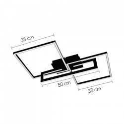 InLight Πλαφονιέρα οροφής LED 45W 3000Κ σε μαύρη απόχρωση D:70cm (6053-BL)