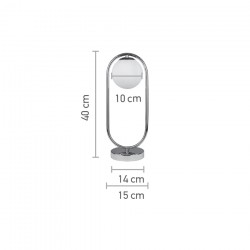 InLight Επιτραπέζιο φωτιστικό σε μαύρη απόχρωση και λευκή οπαλίνα 1XG9 D:40cm (3016-BL)