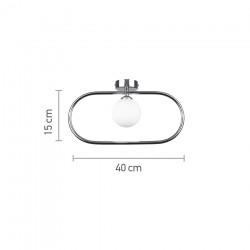 InLight Επιτοίχιο φωτιστικό σε χρυσαφί χρώμα και λευκή οπαλίνα 1XG9 D:40cm (43031-GL)