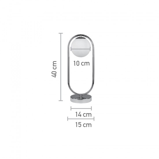 InLight Επιτραπέζιο φωτιστικό σε χρυσαφί χρώμα και λευκή οπαλίνα 1XG9 D:40cm (3017-GL)