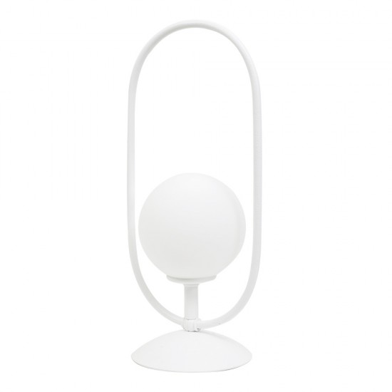 InLight Επιτραπέζιο φωτιστικό σε λευκή απόχρωση και λευκή οπαλίνα 1XG9 D:40cm (3041-WH)