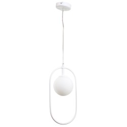 InLight Κρεμαστό φωτιστικό σε λευκή απόχρωση και λευκή οπαλίνα 1XG9 D:40cm (4050-WH)