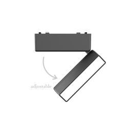 InLight Φωτιστικό LED 5W 3CCT για Ultra-Thin μαγνητική ράγα σε μαύρη απόχρωση (by tuya and zigbee) D:12,8cmX8cm (T04905-BL)