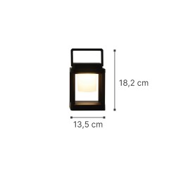 it-Lighting Ontario LED 2W 3000K Outdoor Solar Table Lamp Black D18,2cmx13,5cm (80100311)