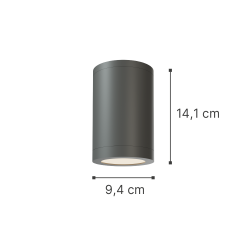 it-Lighting Reindeer 1xGU10 Outdoor Ceiling Down Light Grey D:14.1cmx9,4cm (80300534)