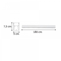 InLight Κρεμαστό φωτιστικό LED 60W 3CCT (By Switch) από αλουμίνιο σε λευκή απόχρωση D:180cm (6072-180-WH)