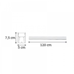 InLight Κρεμαστό φωτιστικό LED 40W 3CCT (By Switch) από αλουμίνιο σε λευκή απόχρωση D:120cm (6072-120-WH)