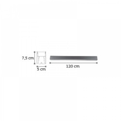 InLight Κρεμαστό φωτιστικό LED 40W 3CCT (By Switch) από αλουμίνιο σε μαύρη απόχρωση D:120cm (6072-120-BL)