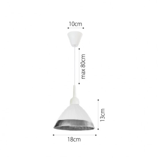 InLight Κρεμαστό φωτιστικό από καφέ γυαλί 1XE14 D:18cm (4409-Γ-Καφέ)